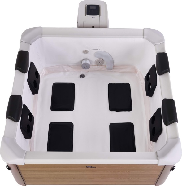 СПА-бассейн 160х160х65см "Oslo Amber" 850л, квадратный,  гидромассаж, аэромассаж.(4 коробки A.B.C.D)